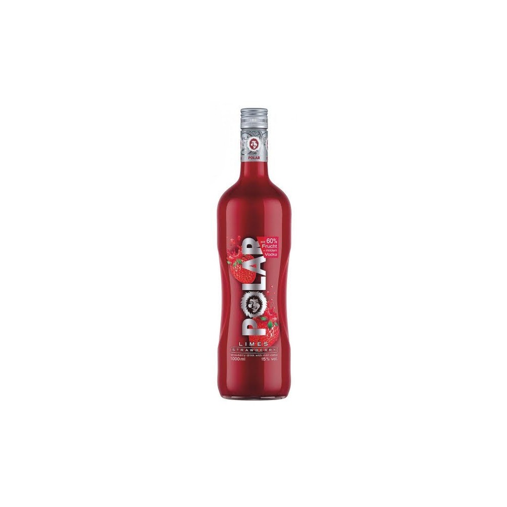 Vodca Polar Limes Strawberry Erdbeer, 1L, 15% alc., Germania