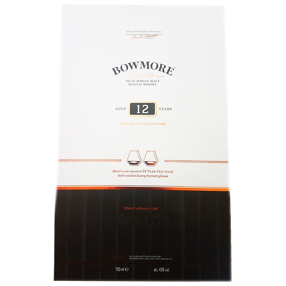 BOWMORE 12 YEARS + 2 GLASSES 0.7L