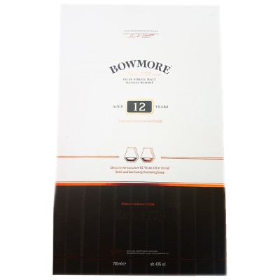 BOWMORE 12 YEARS + 2 GLASSES 0.7L