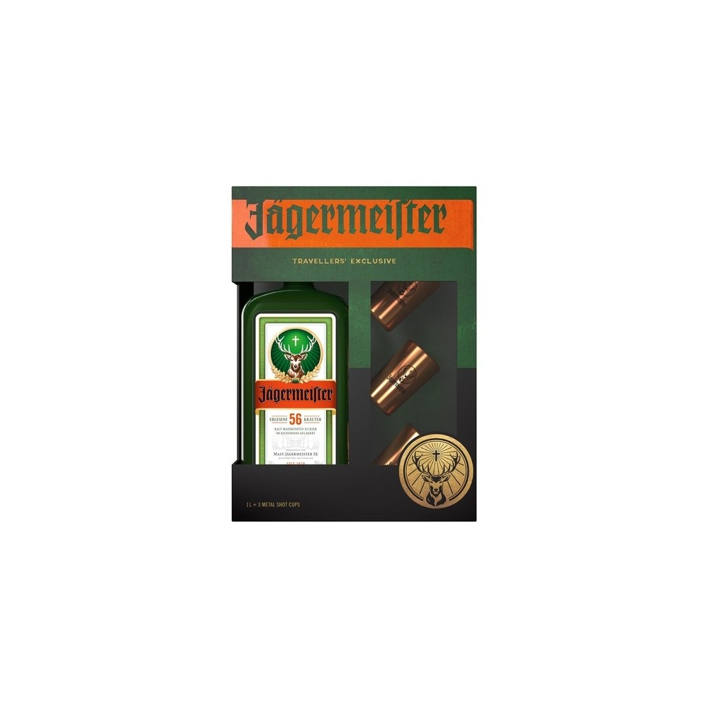 Jagermeister + 3 Metal Cup Shots 1L