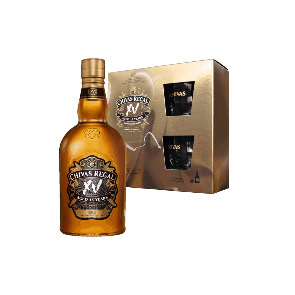 CHIVAS REGAL XV + 2 GLASSES 0.7L