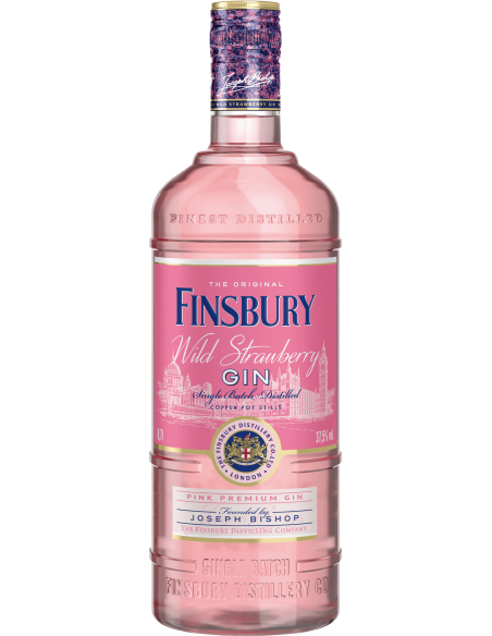 Gin Finsbury Wild Strawberry, 37.5% alc.,0.7L, Anglia