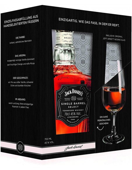 Whisky Bourbon Jack Daniel's Single Barrel + pahar, 45% alc., 0.7L