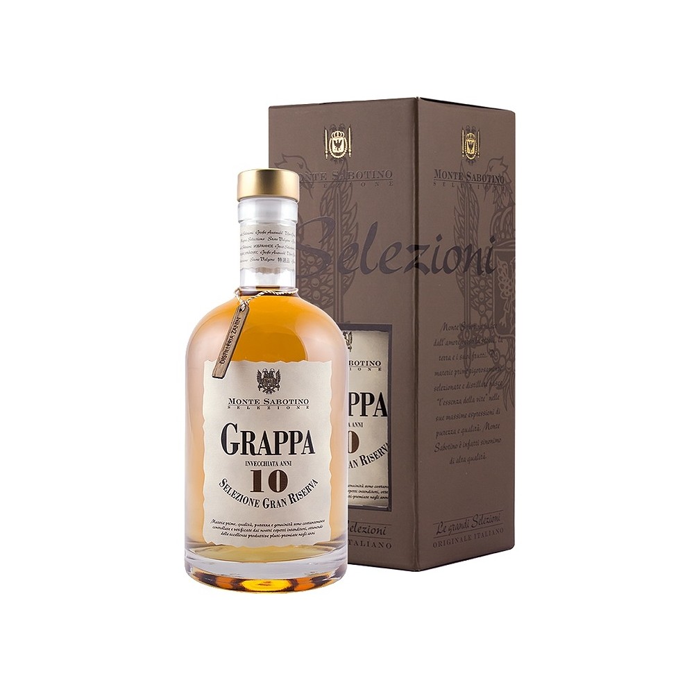 Grappa Monte Sabotino 10 ani Gran Riserva, 40% alc., 0.7L, Italia