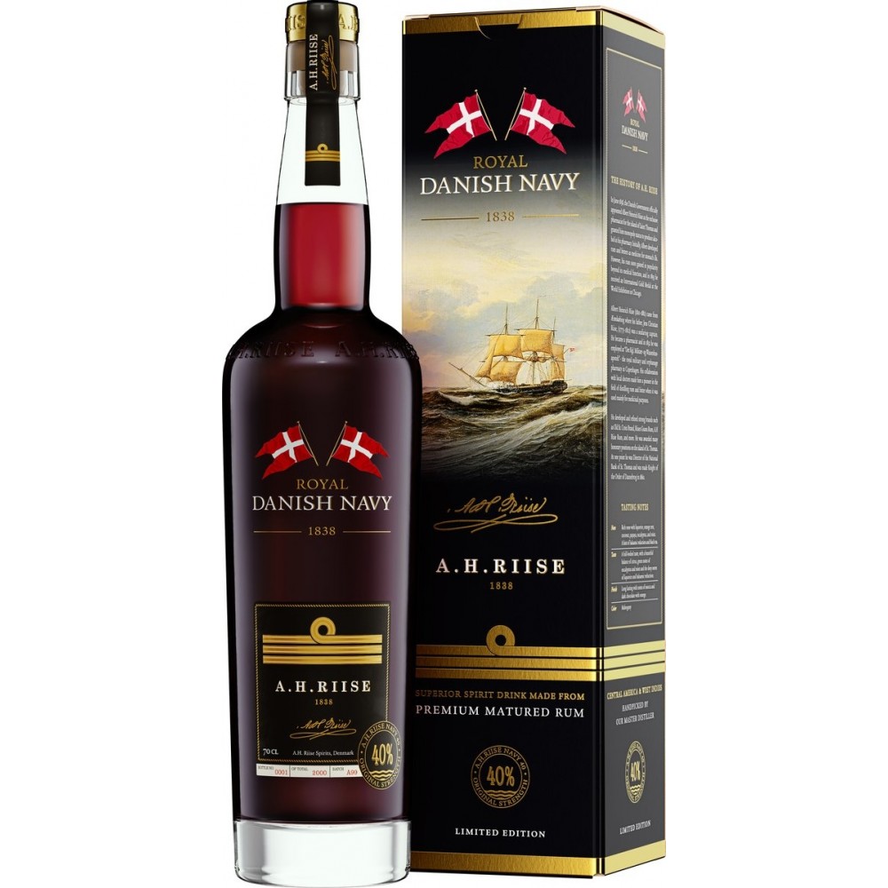 Rom A.H. Riise Royal Danish Navy, 40% alc., 0.7L, Danemarca