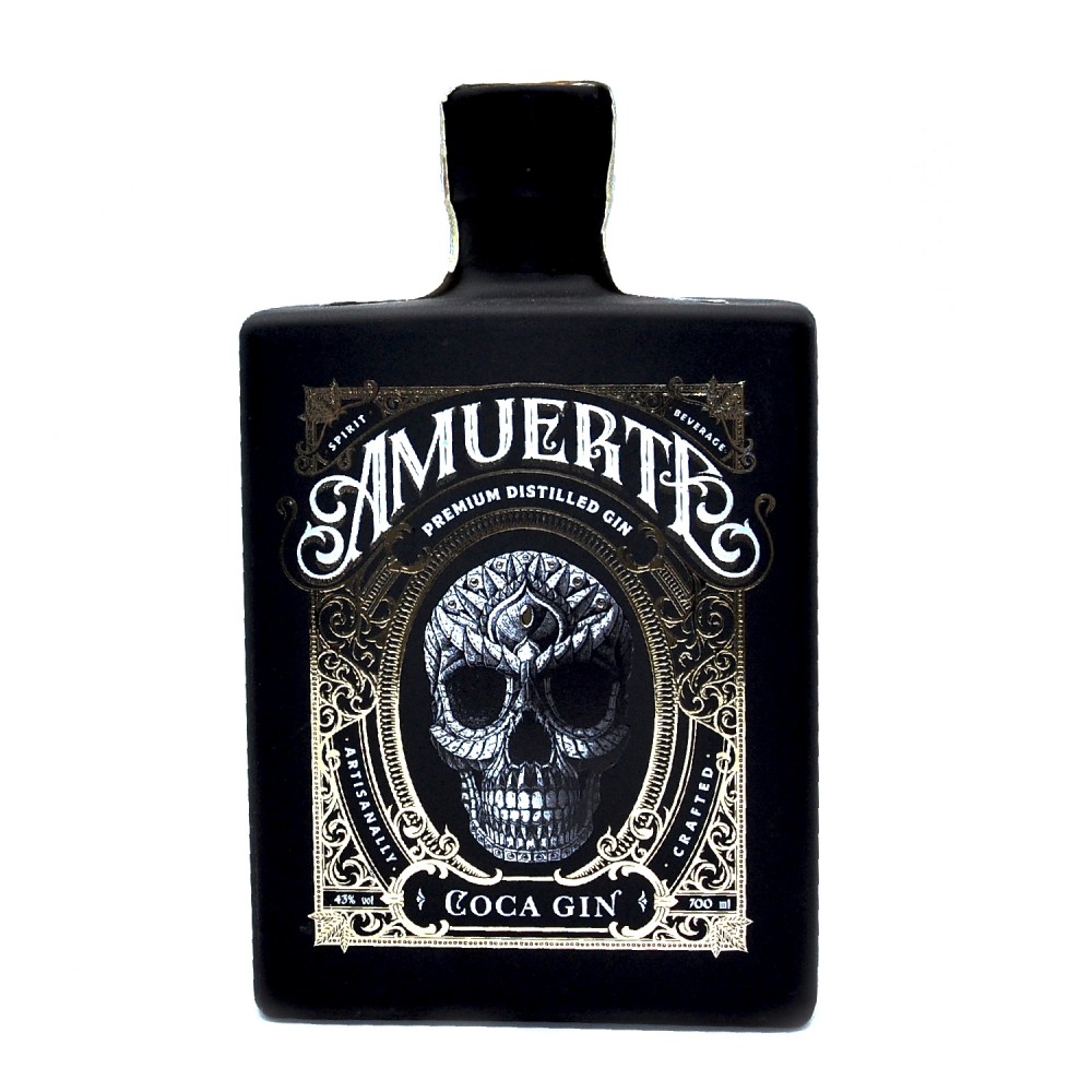 Gin Amuerte Coca Leaf  Black Edition 43% alc., 0.7L