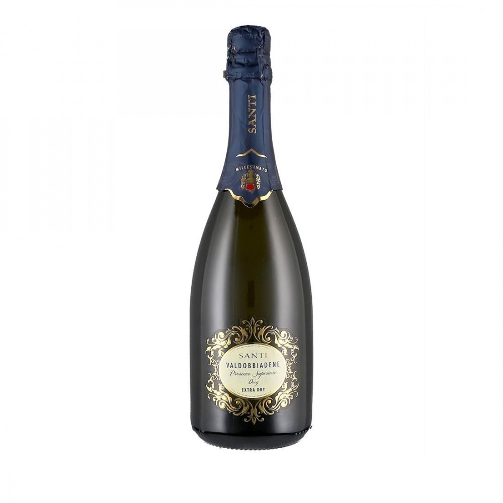 Vin sec prosecco Santi Conegliano-Valdobbiadene dry, 0.75L, 11% alc., Italia