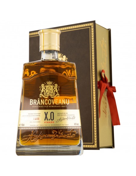 Coniac Brancoveanu XO Noble + carte, 40% alc., 0.7L, Romania