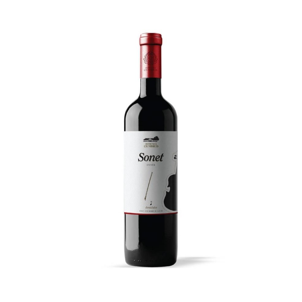 Semi-dry red wine, Feteasca Neagra & Pinot Noir, Sonet, Ciumbrud, 11.4% alc., 0.75L, Romania