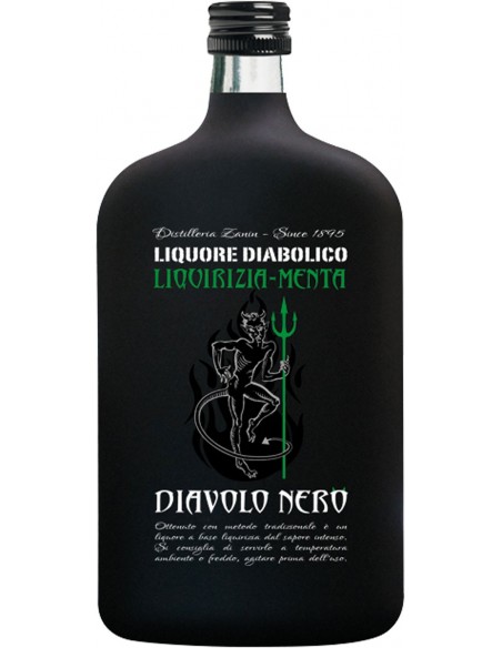 Lichior Zanin Diavolo Nero Menta, 25% alc., 0.7L, Italia