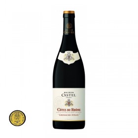 Red wine Grenache-Syrah, Maison Castel Côtes-du-Rhône, 0.75L, France