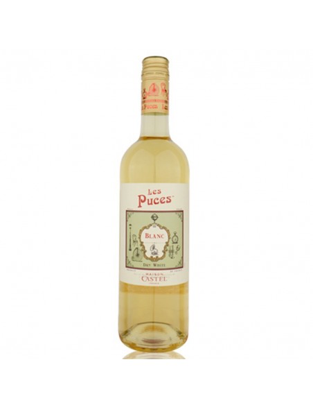 Vin alb sec Les Puces Blanc, 0.75L, 11% alc., Franta