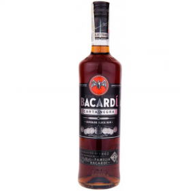 Dark rum Bacardi Carta Negra, 40% alc., 0.7L, Cuba