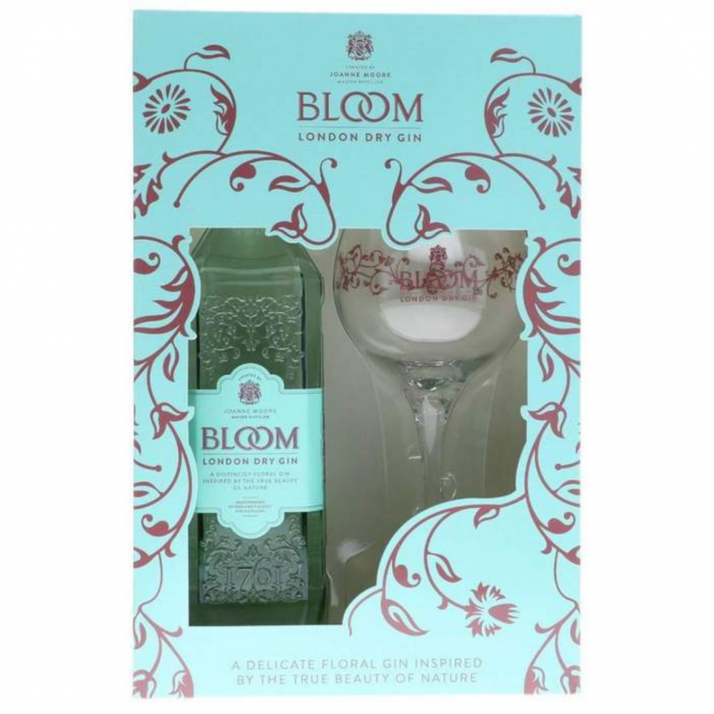 Set Cadou Gin Bloom + Pahar Copa, 40% alc., 0.7L, Anglia