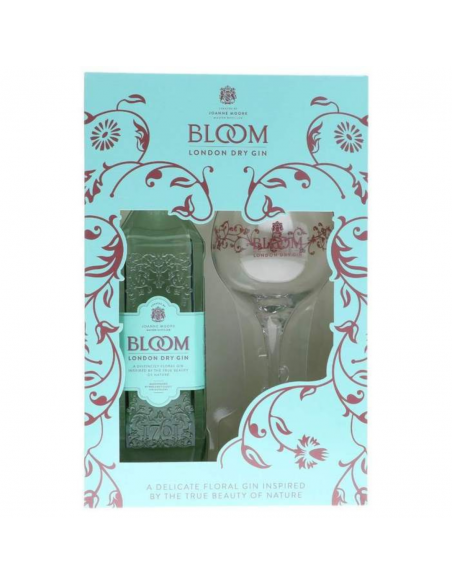 Bloom Gin Gift Set + Copa Glass, 40% alc., 0.7L, England