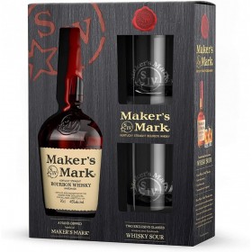 Whisky Bourbon Maker's Mark + Glasses, 45% alc., 0.7L