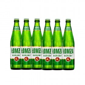 Six pack blonde filtered Lomza Export, 5.7% alc., 0.5L, bottle, Poland