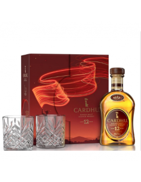 Whisky Cardhu 12 ani + 2 Pahare 0.7L, 12 ani, 40% alc., Scotia