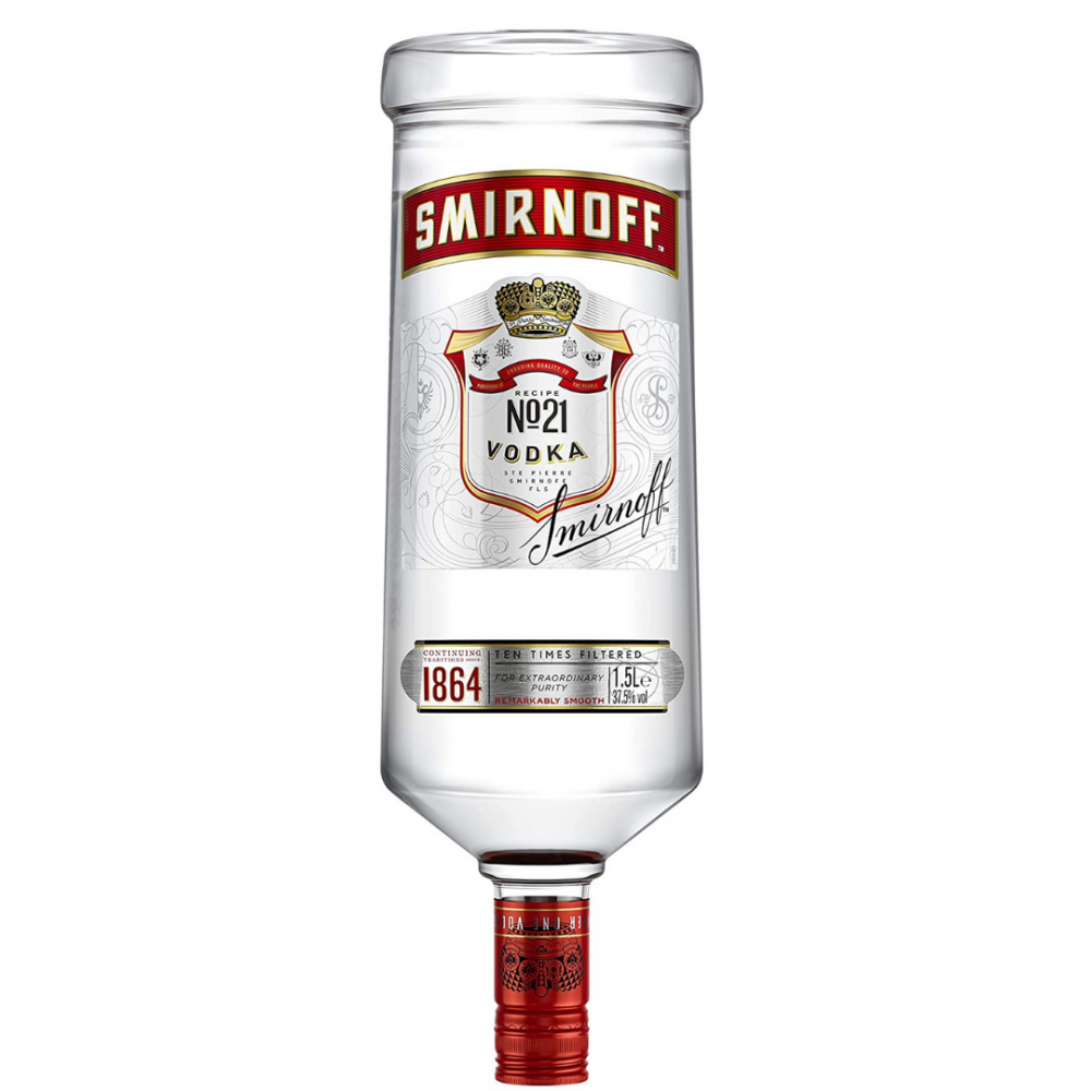 Vodca Smirnoff Red Label 1.5L, 40% alc., Rusia