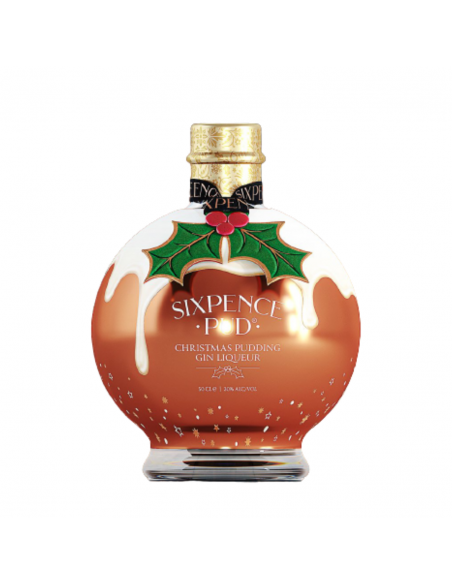 Sixpence Pud Christmas Pudding Gin Liqueur + gift box, 20% alc., 0.5L, United Kingdom