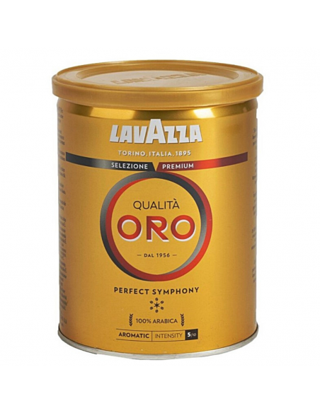 Lavazza Qualita Oro Ground Coffee, metal box, 250 g