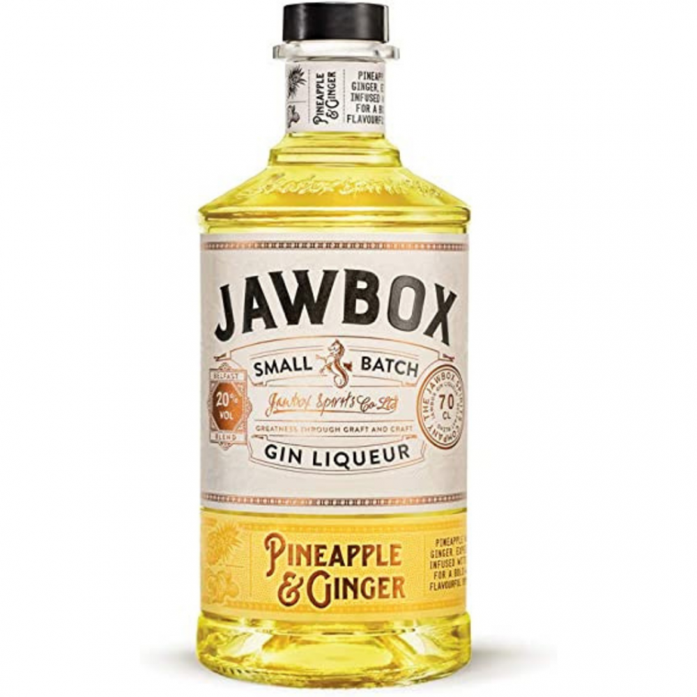 Lichior de gin Jawbox Pineapple & Ginger, 20% alc., 0.7L, Irlanda