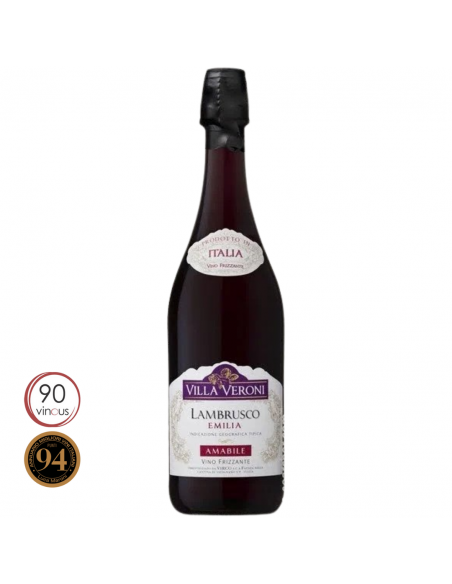 Vin frizzante Lambrusco, Villa Veroni Amabile Emilia, 0.75L, 8% alc., Italia