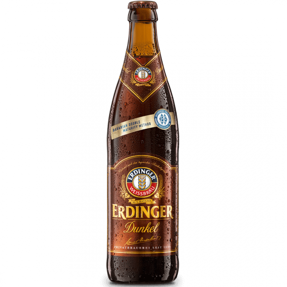 Bere bruna, nefiltrata Erdinger DunkeL, 5.3% alc., 0.5L, Germania