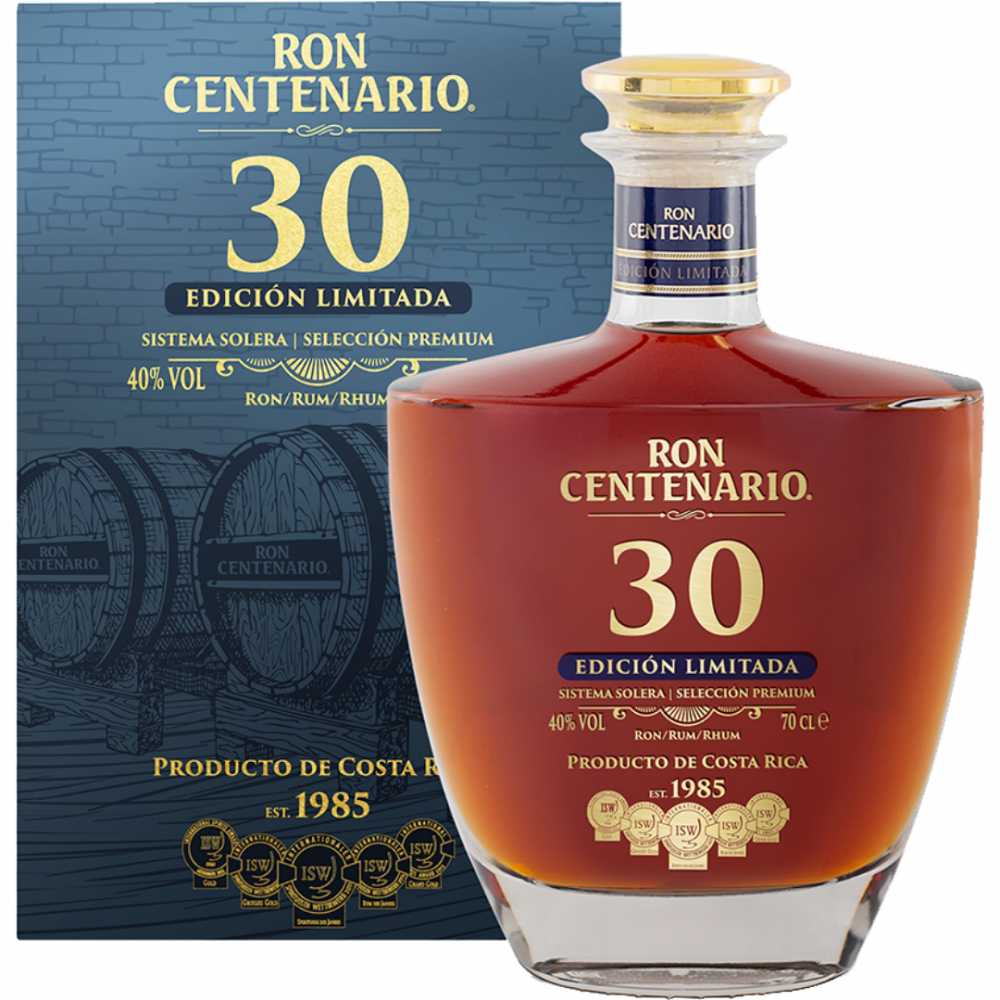 Rom negru Ron Centenario 30 Years Edicion Limitada, 40% alc., 0.7L, Costa Rica