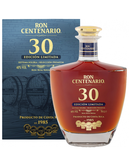 Rom negru Ron Centenario 30 Years Edicion Limitada, 40% alc., 0.7L, Costa Rica