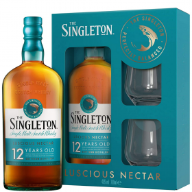 Whisky The Single Malt Singleton of Dufftown + 2 Glasses, 12 years, 40% alc., 0.7L, Scotland