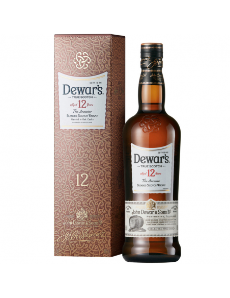 Whisky Blended Dewar's, 12 years, 40% alc., 0.7L, Scotland