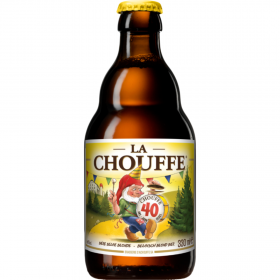 Bere blonda, artizanala La Chouffe, 8% alc., 0.33L, Belgia