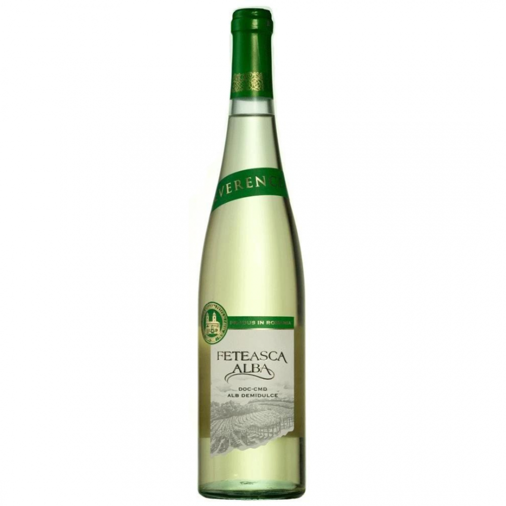 Vin alb demidulce, Feteasca Alba, Reverence Husi, 0.75L, 13% alc., Romania