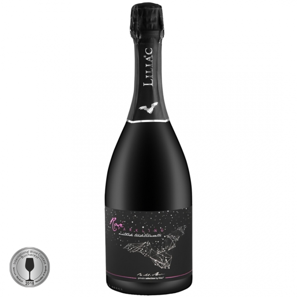 Vin spumant roze, Pinot Noir, Liliac Private Selection, 0.75L, 12% alc., Romania