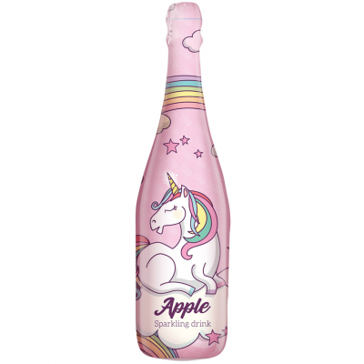 Vitapress Unicorn with apple taste Children's champagne, 0.75L, Hungary