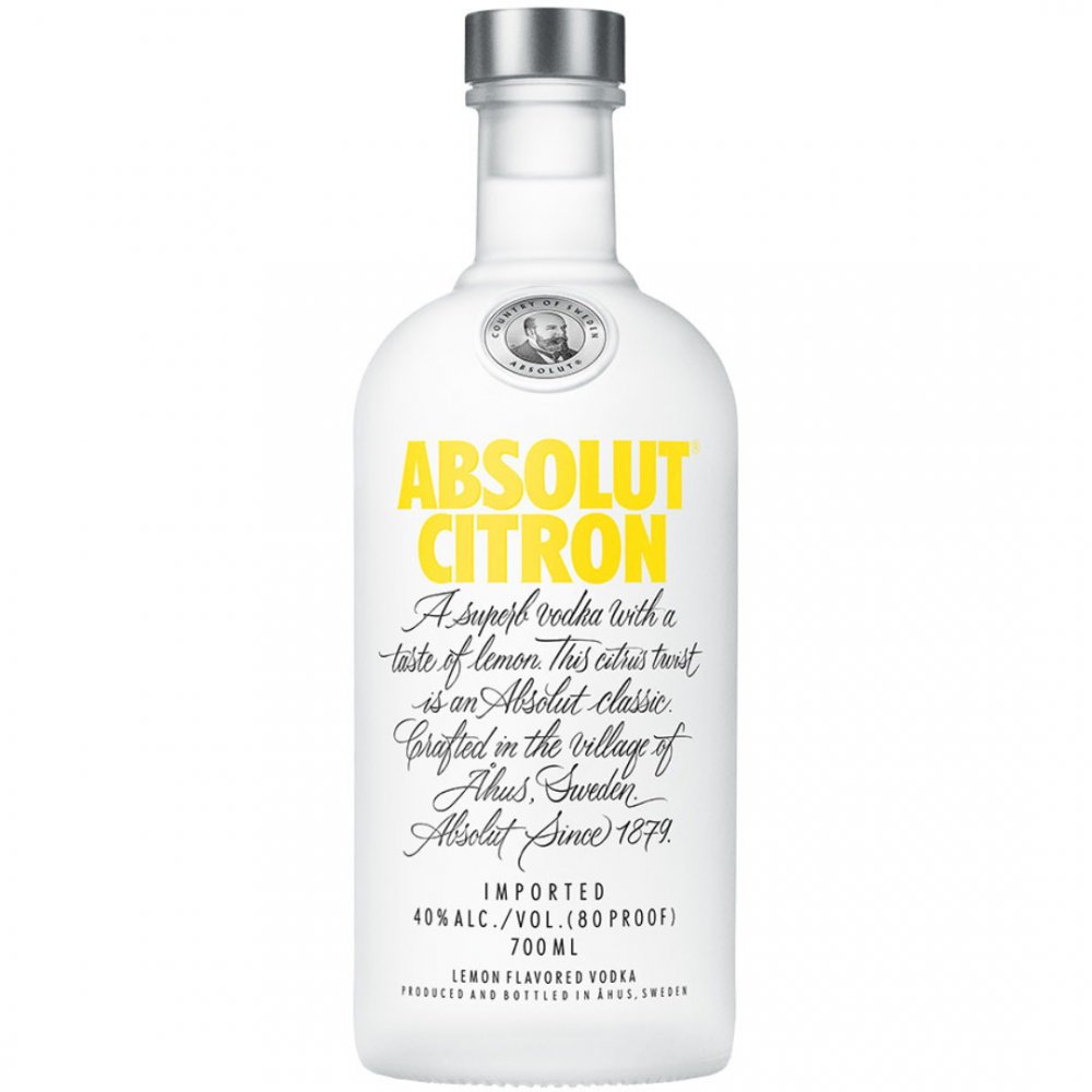 Vodca Absolut Citron, 0.7L, 40% alc., Suedia