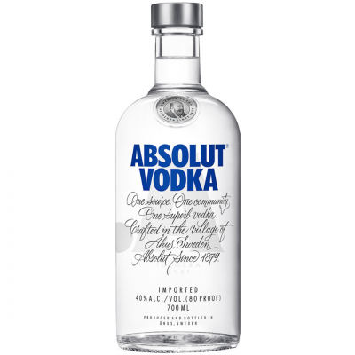 Vodka Absolut Blue 0.7L, 40% alc., Sweden