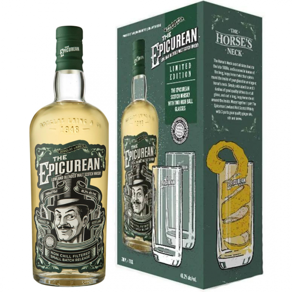 Whisky The Epicurean +2 Pahare, 0.7L, 46.2% alc., Scotia