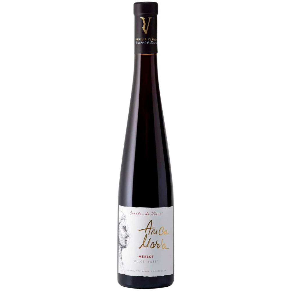 Vin rosu dulce, Merlot, Familia Vladoi Anca Maria, 0.5L, 13% alc., Romania