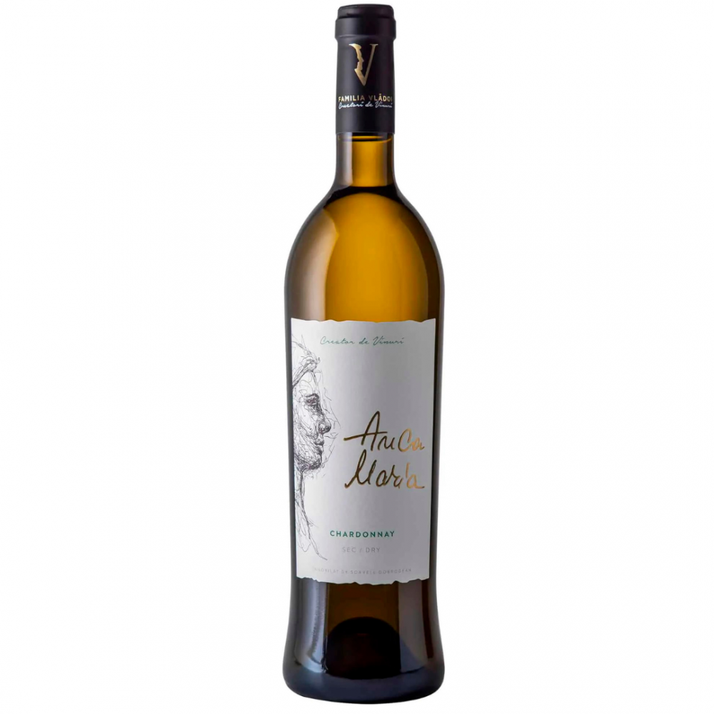 Vin alb sec, Chardonnay, Familia Vladoi Anca Maria, 0.75L, 13.5% alc., Romania