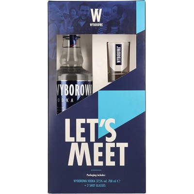 Wyborowa Vodka + 2 glasses, 0.7L, 37.5% alc., Poland