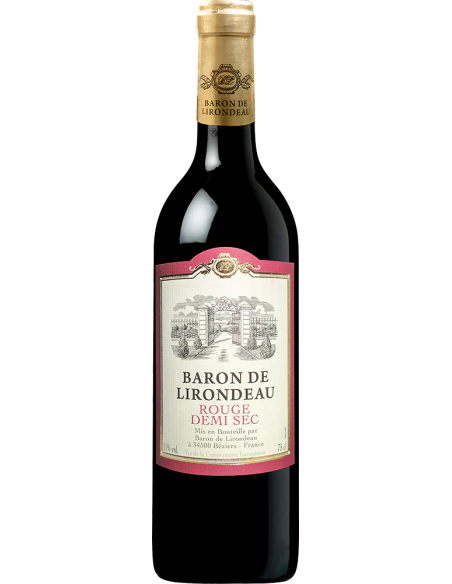 Vin rosu demisec Baron de Lirondeau, 0.75L, 10.5% alc., Franta