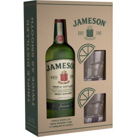 Jameson Original Irish Whisky + 2 Glasses, 0.7L, 40% alc., Ireland