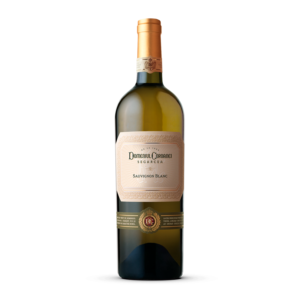 Vin alb sec, Sauvignon Blanc, Domeniul Coroanei Segarcea, 0.75L, 12.5% alc., Romania