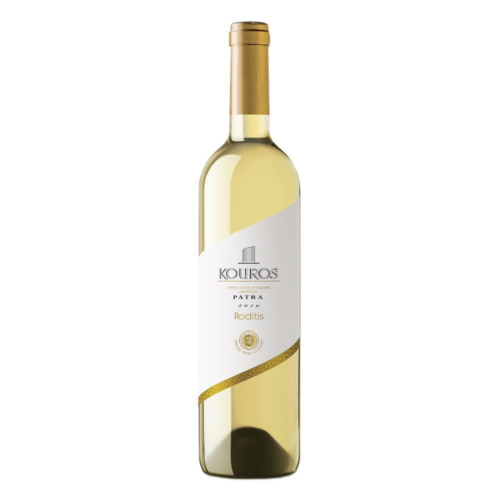 Vin alb sec, Kouros, Patras, 0.75L, 12.5% alc., Grecia