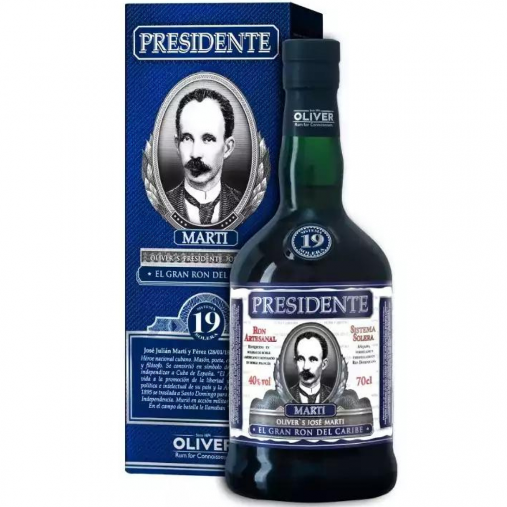 Rom Presidente Marti 19 Years, 40% alc., 0.7L, Republica Dominicana