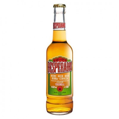 Bere blonda, filtrata, Desperados, 5.9% alc., 0.4L, Romania