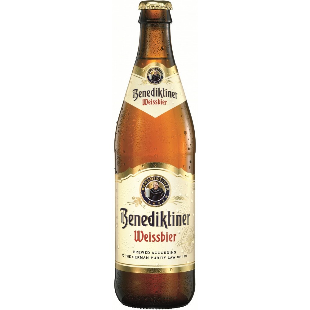 Bere nefiltrata Benediktiner Weissbier, 5.4% alc., 0.5L, Germania