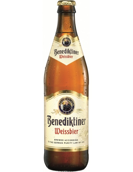 Bere amber, nefiltrata Benediktiner Weissbier, 5.4% alc., 0.5L, Germania